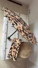Parasol en avondtasje met portemonnee en spiegel jaren 60, Antiek en Kunst, Ophalen of Verzenden