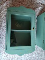 Brocante Vitrinekastjes - Set van 2, Huis en Inrichting, Kasten | Vitrinekasten, Ophalen, Minder dan 50 cm, Met deur(en), Glas