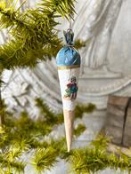 Per Sempre, Oude kerst,feathertree puntzak ,blauw crêpe, Ophalen of Verzenden