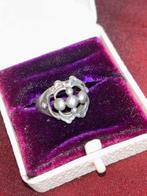 Zilveren ring met zilveren balletjes, Ophalen of Verzenden