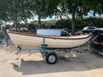 Polyester Sloep met Trailer - 8pk Motor, Watersport en Boten, Motorboten en Motorjachten, Ophalen, Gebruikt, Minder dan 10 pk