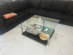 Gratis Glazen Salontafel - Staal & Metaal - 110x110, Ophalen, Gebruikt, 100 tot 150 cm, Vierkant
