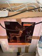 Kerst hert verlichting - draaiend hoofd, Tuin en Terras, Tuinbeelden, Ophalen of Verzenden, Gebruikt