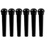 6pcs akoestische brugpennen plastic zwart, Moku Custom Guitars, Nieuw, 4613CB, Ophalen of Verzenden