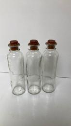 3 antieke flessen met rooster en dop 0,35l 22cm, Antiek en Kunst, Antiek | Glas en Kristal, Ophalen of Verzenden