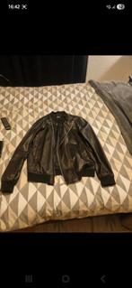 Stoere kunstleren jas - Maat M, Maat 48/50 (M), Zwart, Ophalen of Verzenden, Zo goed als nieuw