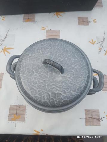 Emaille wolkjes pan stoompan vintage(3) beschikbaar voor biedingen