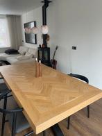 Visgraat houten eettafel - 200x100 (Loods 5), Huis en Inrichting, Tafels | Eettafels, 50 tot 100 cm, Rechthoekig, Zo goed als nieuw