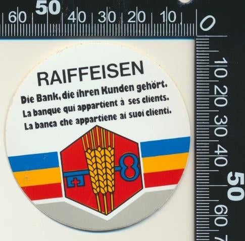 Sticker: Raiffeisen Bank (1), Ophalen of Verzenden, Zo goed als nieuw, Bedrijf of Vereniging