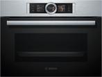 Bosch Serie 8 Combi-Stoomoven CSG636BS3 - Nieuwstaat!, Hete lucht, Zo goed als nieuw, Oven met grill, Inbouw