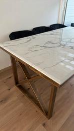 Marmer eettafel, Ophalen, 50 tot 100 cm, Vijf personen of meer, 150 tot 200 cm