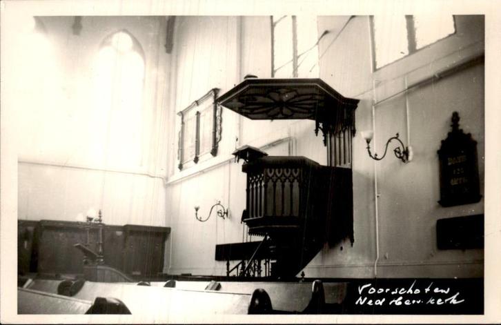 Voorschoten - Kerk - Fotokaart, Verzamelen, Ansichtkaarten | Nederland, Ongelopen, Zuid-Holland, 1920 tot 1940, Ophalen of Verzenden