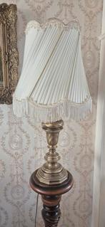 Tafellamp 50 cm messing voet met kap 85 cm, Ophalen of Verzenden, Gebruikt, Metaal