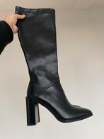 Laarzen zwart met hak Zalando 39 vegan leather, Ophalen of Verzenden, Zo goed als nieuw, Zwart, Hoge laarzen