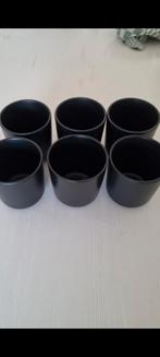 6x Toffe zwarte koffiekopjes van Gusta te koop, Huis en Inrichting, Keuken | Servies, Ophalen of Verzenden, Zo goed als nieuw