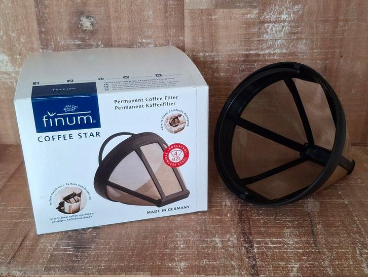 Permanente koffie filter No.4 Simon Levelt Finum Coffee Star, Witgoed en Apparatuur, Koffiemachine-accessoires, Zo goed als nieuw