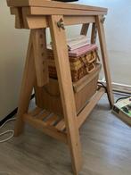 Twee Houten tafelpoten, Ophalen, 50 tot 100 cm, Rond, 50 tot 100 cm