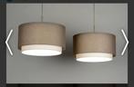 HANGLAMP MET KAPPEN EN RVS PLAFONDBALK ZGAN, Ophalen, Zo goed als nieuw, 75 cm of meer