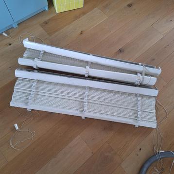 Houten jaloezieen wit 123 cm breed x 220 lang / jaloezie  beschikbaar voor biedingen