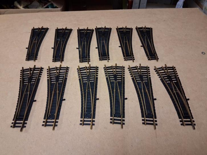 12 x fleischmann  6444 wisselsel in zeer goede staat, Hobby en Vrije tijd, Modeltreinen | H0, Gebruikt, Rails, Gelijkstroom, Fleischmann