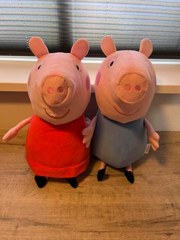 Peppa en George Pig knuffels groot beschikbaar voor biedingen