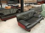 Lederen bankstel set 3-2 zits nu €200,-