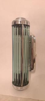 Art Deco regency stijl wandlamp chrome glas, Ophalen of Verzenden, Zo goed als nieuw, Glas, Art Deco, regency stijl, modern,