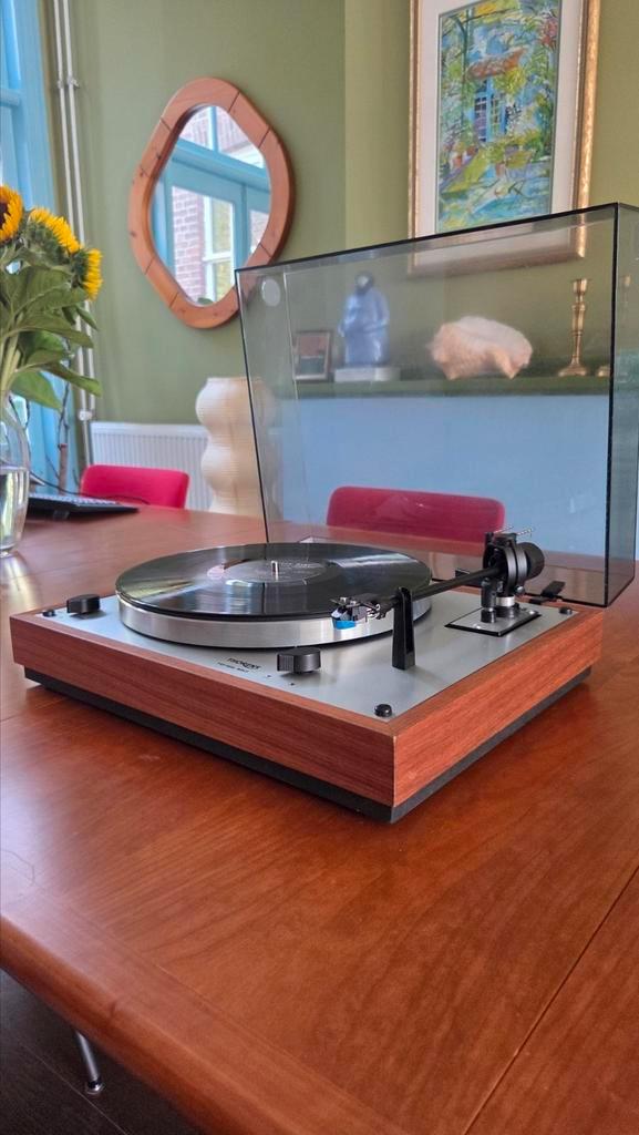 Thorens TD-166 MK II | Volledig Geserviced | Custom Kast, Audio, Tv en Foto, Platenspelers, Thorens, Ophalen of Verzenden