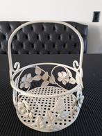 Brocante hengselmandje 2 stuks beige, Ophalen