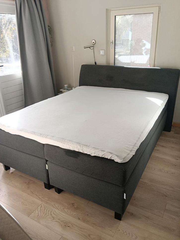 Boxspring bed 160x200 - Tweepersoons, Huis en Inrichting, Slaapkamer | Bedden, Zo goed als nieuw, Tweepersoons, 160 cm, 200 cm