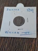 Zeldzame 1859 halve cent Willem III. Zeer fraai, Postzegels en Munten, Munten | Nederland, Ophalen of Verzenden, Koning Willem III