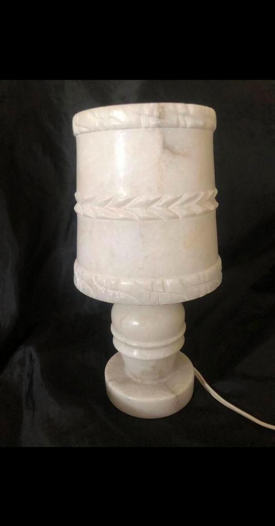 Zéér mooie vintage Albast tafellamp, Huis en Inrichting, Lampen | Tafellampen, Zo goed als nieuw, Minder dan 50 cm, Ophalen