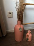 Aardewerk Vaas & Kruikje H&S Collection roze, Huis en Inrichting, Overige kleuren, Aardewerk of Porselein, Ophalen of Verzenden