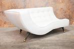 NIEUWbeklede witte leren Montis Quintus design chaise longue, Ophalen, Eenpersoons, Design, 150 tot 200 cm