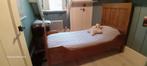 Antiek Bed 185x90 + Goed Matras, Gebruikt, 90 cm, Eenpersoons, Bruin