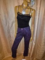 Paarse broek met patroon versace W28, Kleding | Dames, Paars, Ophalen of Verzenden, Zo goed als nieuw, Versace