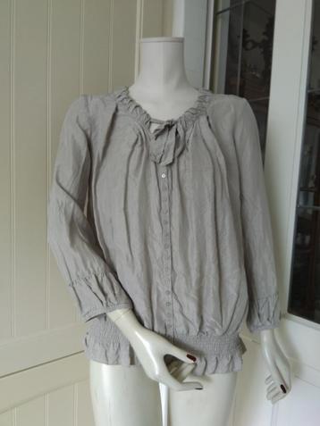Phard licht grijze blouse in 100% zijde maat M/L beschikbaar voor biedingen