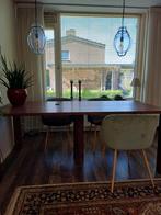 Gratis houten eettafel 210x100 cm, Ophalen, Gebruikt, 50 tot 100 cm, Vijf personen of meer