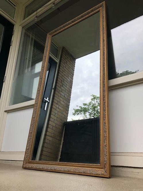 Enorm zware, hoge gouden barok spiegel (onbeschadigd), Huis en Inrichting, Woonaccessoires | Spiegels, Zo goed als nieuw, 75 tot 100 cm