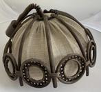 Manou Rotan Hanglamp Jute Stof Bamboe Vintage Wicker Lamp Ra, Gebruikt, Stof, Ophalen of Verzenden