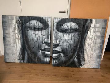 Boeddha Schilderijen Set - 2 panelen beschikbaar voor biedingen