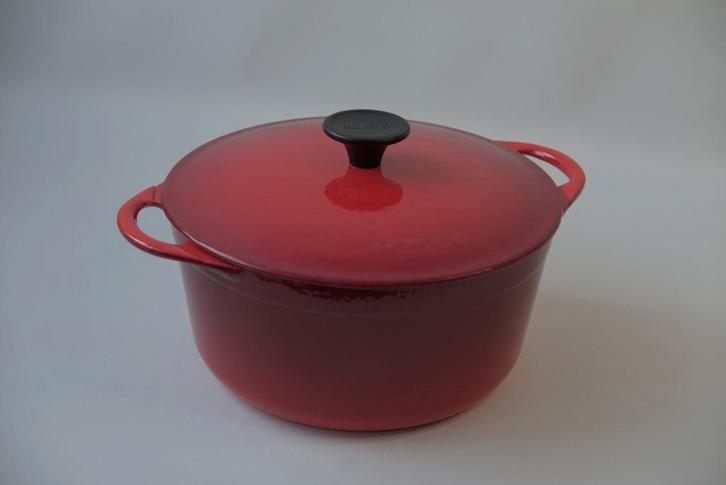 Cousances / Le Creuset  pan 20 cm geëmailleerd gietijzer, Huis en Inrichting, Keuken | Potten en Pannen, Gebruikt, Koekenpan of Braadpan
