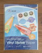 Vinyl mat sticker papier voor Laser Printers, Ophalen of Verzenden, Nieuw, Overige typen
