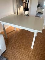 Witte houten eettafel, Huis en Inrichting, Ophalen, Gebruikt, 100 tot 150 cm, 50 tot 100 cm