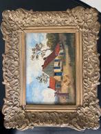 Schilderij Boerderijtje, Antiek en Kunst, Ophalen of Verzenden