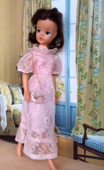 Romantische avondjurk met tasje voor Sindy, Fleur, Barbie beschikbaar voor biedingen