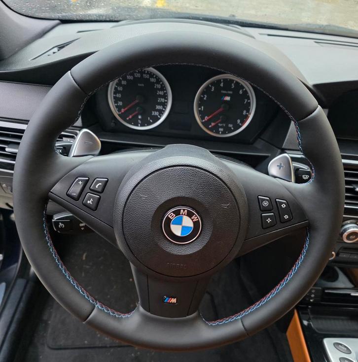 Inruil bmw stuur 5 serie e60 e61 flipper  m5 leer 6 serie, Auto-onderdelen, Besturing, BMW, Nieuw, Ophalen of Verzenden