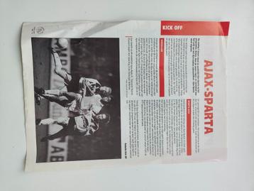 AJAX - Sparta 14-3-1995 Kick off 14 programmablad beschikbaar voor biedingen