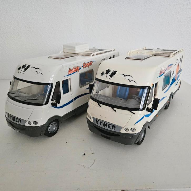 DICKIE: HYMER CAMPER (B524)  2 stuks, Hobby en Vrije tijd, Modelauto's | 1:18, Gebruikt, Auto, Overige merken, Ophalen of Verzenden