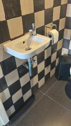 Sanitair Set: Fontein, Kraan, Toilet & Urinoir, Doe-het-zelf en Verbouw, Sanitair, Ophalen, Gebruikt, Chroom, Toilet